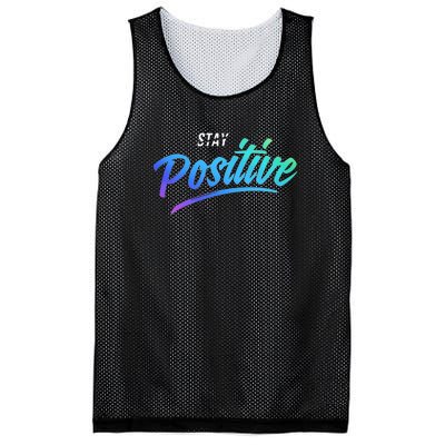 Stay Positive | Funny Math Clothes Mesh Reversible Basketball Jersey Tank