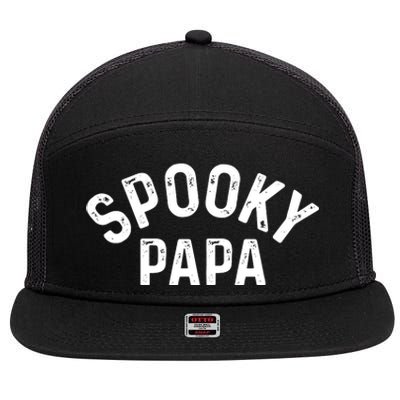 Spooky Papa Family Matching Halloween Dad Grandpa Costume 7 Panel Mesh Trucker Snapback Hat