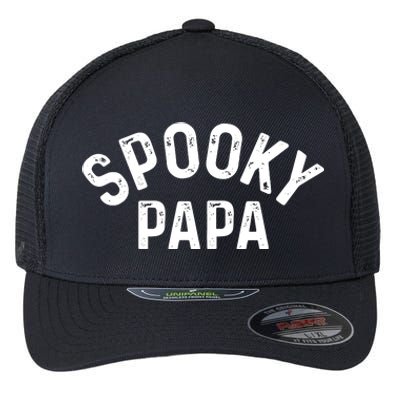 Spooky Papa Family Matching Halloween Dad Grandpa Costume Flexfit Unipanel Trucker Cap