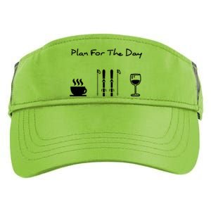 Skiing Plan For Day Coffee Skiing Wine Gift Adult Drive Performance Visor