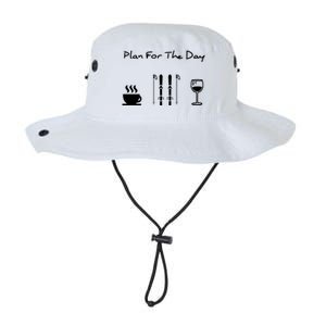 Skiing Plan For Day Coffee Skiing Wine Gift Legacy Cool Fit Booney Bucket Hat