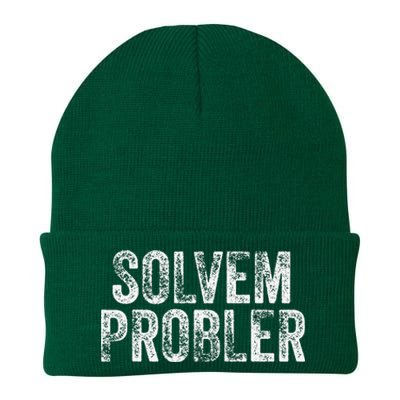 Solvem Probler Funny Problem Solver Vintage Distressed Knit Cap Winter Beanie