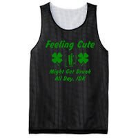 Saint Patrick's Feeling Cute Drunk St. Paddys Day Shenanigan Mesh Reversible Basketball Jersey Tank