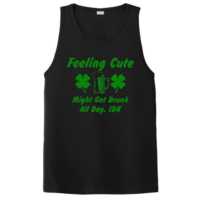 Saint Patrick's Feeling Cute Drunk St. Paddys Day Shenanigan PosiCharge Competitor Tank