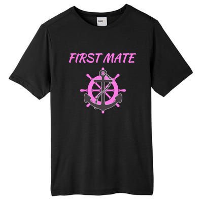 S Pink First Mate Boat Anchor Nautical Gift Tall Fusion ChromaSoft Performance T-Shirt