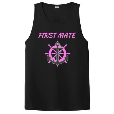 S Pink First Mate Boat Anchor Nautical Gift PosiCharge Competitor Tank