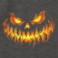 Scary Pumpkin Face Halloween Jack O Lantern Trick Treat Vector Backpack