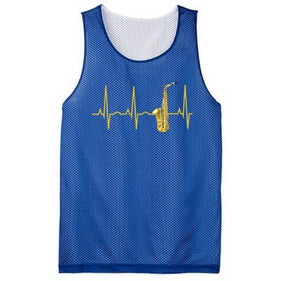 Saxophone Player Funny Gift Sax Heartbeat Hooded Cute Gift Gift Mesh Reversible Basketball Jersey Tank