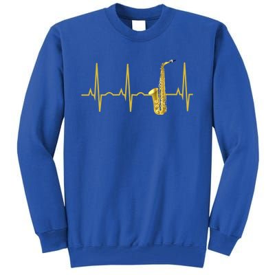 Saxophone Player Funny Gift Sax Heartbeat Hooded Cute Gift Gift Tall Sweatshirt