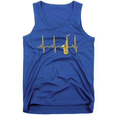 Saxophone Player Funny Gift Sax Heartbeat Hooded Cute Gift Gift Tank Top