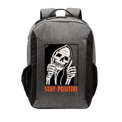 Stay Positive Funny Skeleton Thumbs Up Spooky Halloween Vector Backpack