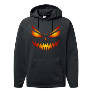 Spooky Pumpkin Face Halloween Performance Fleece Hoodie