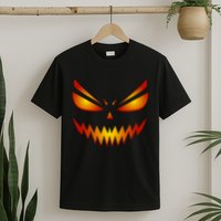 Spooky Pumpkin Face Halloween T-Shirt