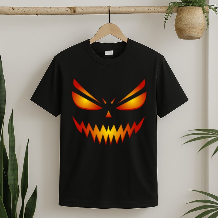 Spooky Pumpkin Face Halloween T-Shirt