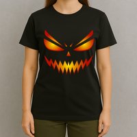 Spooky Pumpkin Face Halloween T-Shirt