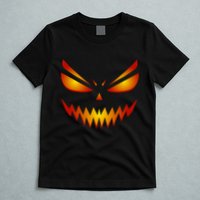 Spooky Pumpkin Face Halloween T-Shirt