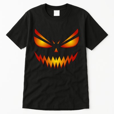 Spooky Pumpkin Face Halloween Tall T-Shirt