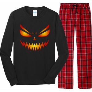 Spooky Pumpkin Face Halloween Long Sleeve Pajama Set