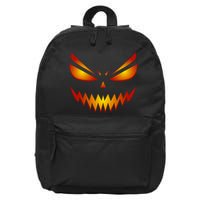 Spooky Pumpkin Face Halloween 16 in Basic Backpack