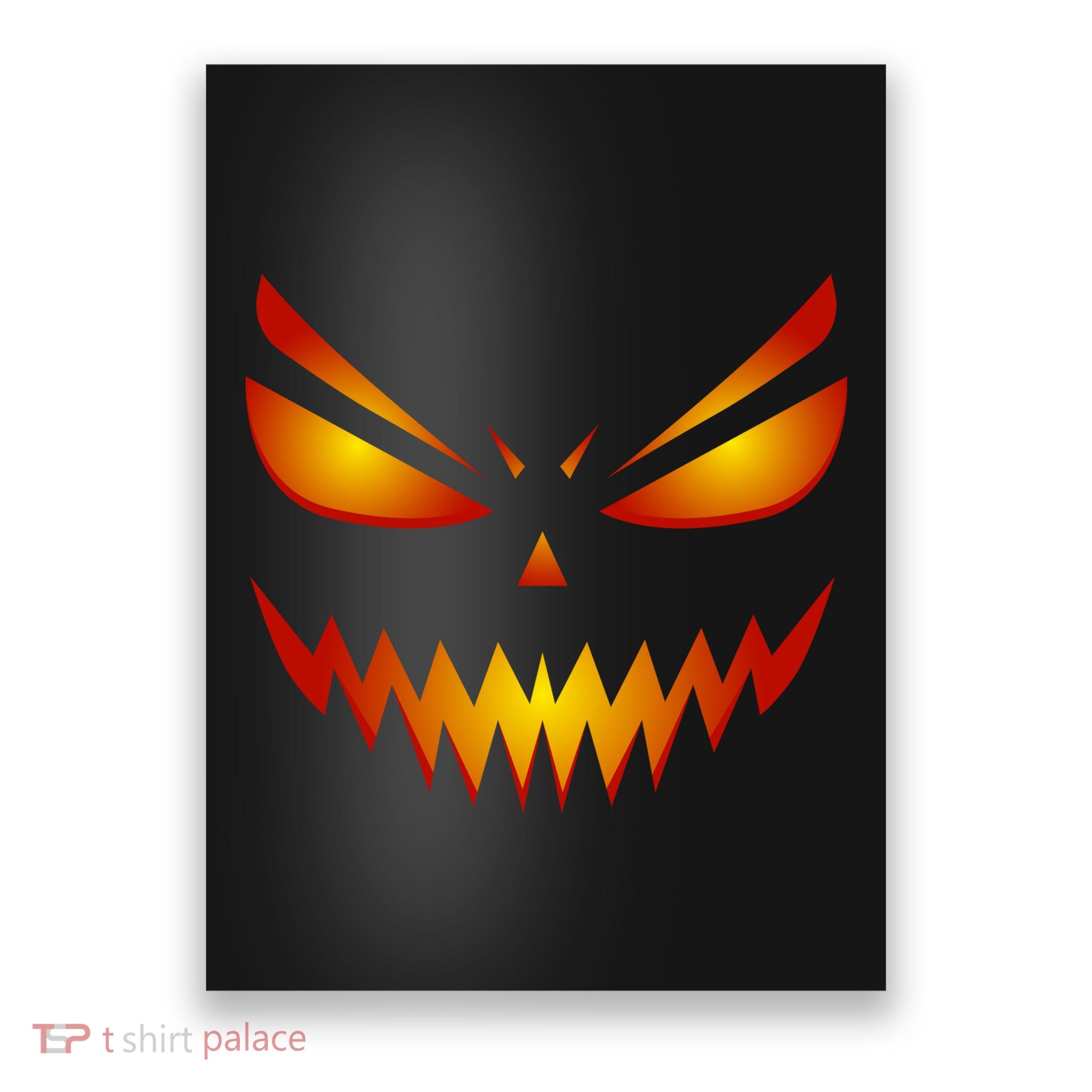 Spooky Pumpkin Face Halloween Poster