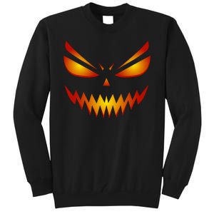 Spooky Pumpkin Face Halloween Tall Sweatshirt