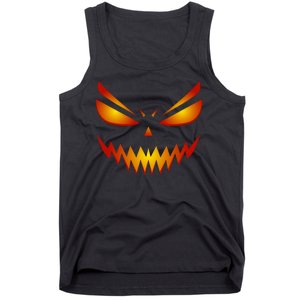 Spooky Pumpkin Face Halloween Tank Top