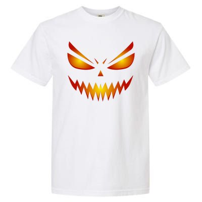 Spooky Pumpkin Face Halloween Garment-Dyed Heavyweight T-Shirt