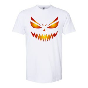 Spooky Pumpkin Face Halloween Softstyle CVC T-Shirt