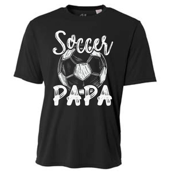 Soccer Papa For  Family Matching Team Player Soccer Ball Cooling Performance Crew T-Shirt