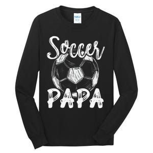 Soccer Papa For  Family Matching Team Player Soccer Ball Tall Long Sleeve T-Shirt