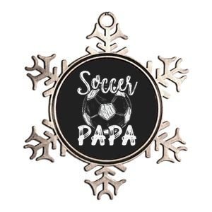 Soccer Papa For  Family Matching Team Player Soccer Ball Metallic Star Ornament