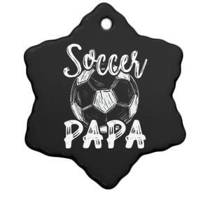 Soccer Papa For  Family Matching Team Player Soccer Ball Ceramic Star Ornament