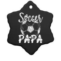 Soccer Papa For  Family Matching Team Player Soccer Ball Ceramic Star Ornament