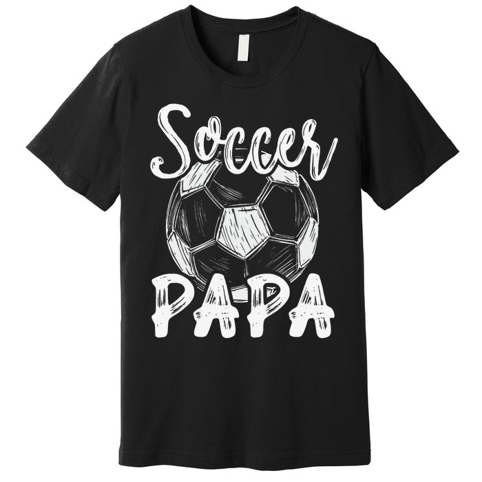 Soccer Papa For  Family Matching Team Player Soccer Ball Premium T-Shirt