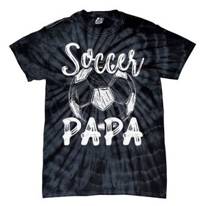 Soccer Papa For  Family Matching Team Player Soccer Ball Tie-Dye T-Shirt