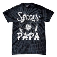 Soccer Papa For  Family Matching Team Player Soccer Ball Tie-Dye T-Shirt