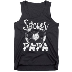 Soccer Papa For  Family Matching Team Player Soccer Ball Tank Top