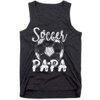 Soccer Papa For  Family Matching Team Player Soccer Ball Tank Top