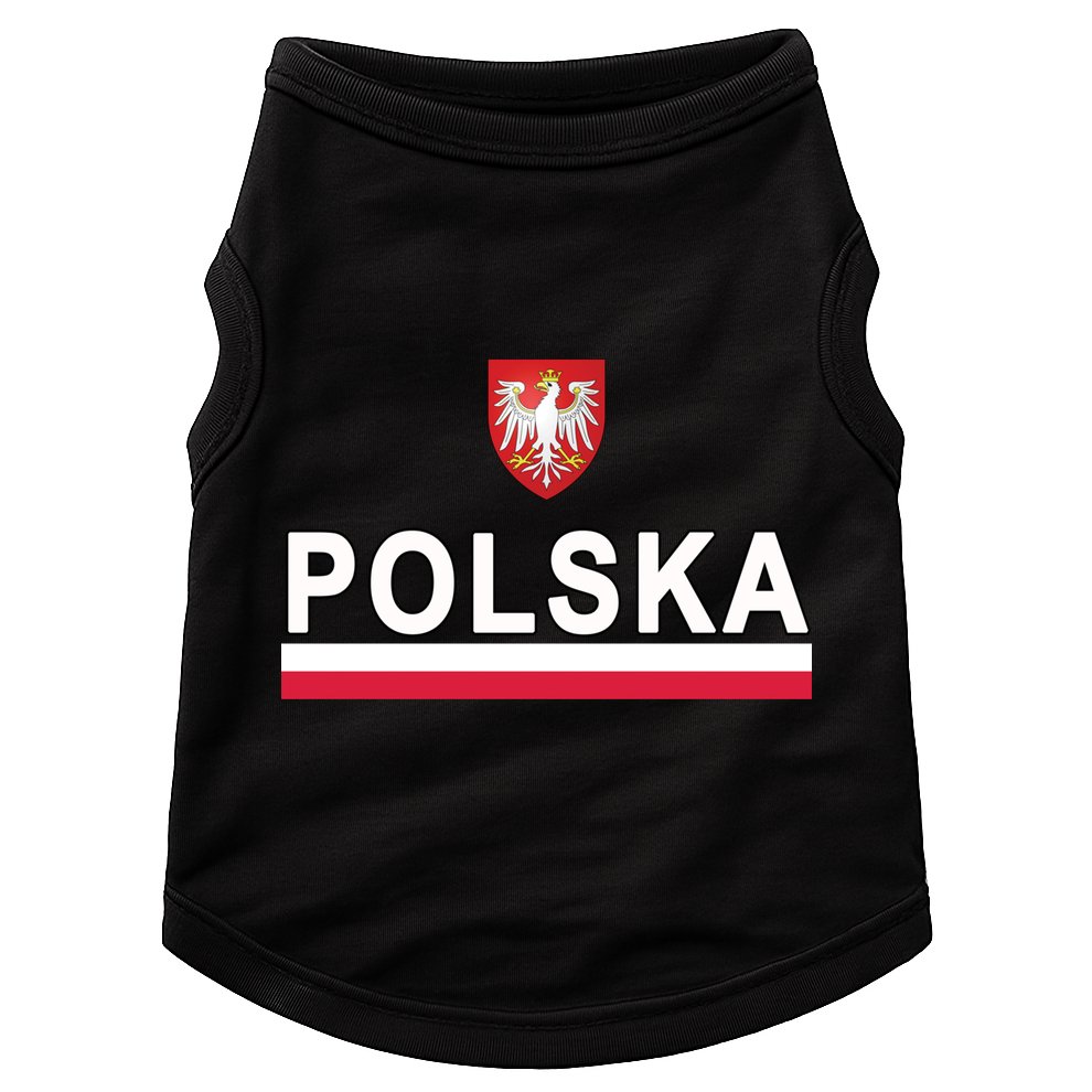 Sporty Polska Flag And Emblem Polish Coat Of Arms Gift Doggie Tank