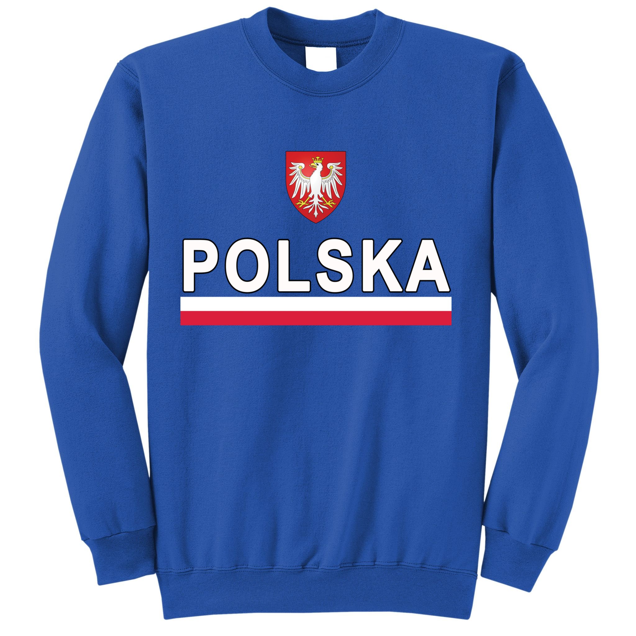 Sporty Polska Flag And Emblem Polish Coat Of Arms Gift Sweatshirt