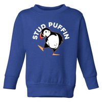 Stud Puffin Funny Seabird Animal Lover Stud Muffin Cool Gift Toddler Sweatshirt