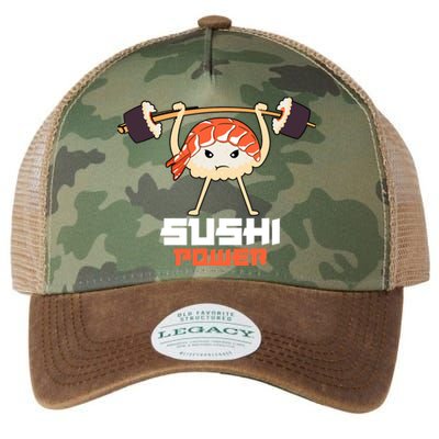 Sushi Power Funny Gym Vegetarian Muscle Powerlifting Legacy Tie Dye Trucker Hat