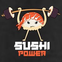 Sushi Power Funny Gym Vegetarian Muscle Powerlifting Cool Comfort Performance Bucket Hat