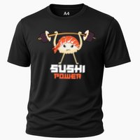 Sushi Power Funny Gym Vegetarian Muscle Powerlifting Cooling Performance Crew T-Shirt