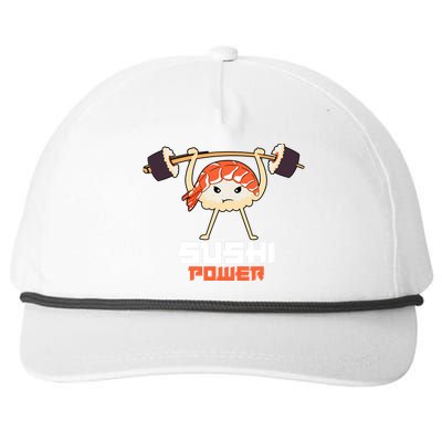 Sushi Power Funny Gym Vegetarian Muscle Powerlifting Snapback Five-Panel Rope Hat