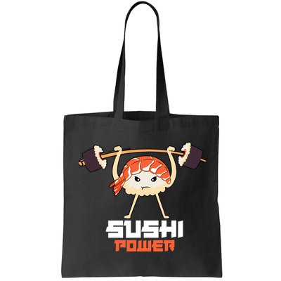 Sushi Power Funny Gym Vegetarian Muscle Powerlifting Bag