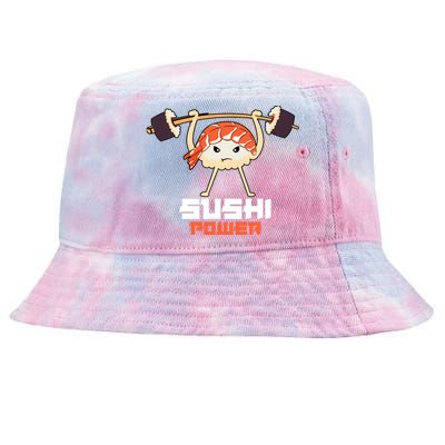 Sushi Power Funny Gym Vegetarian Muscle Powerlifting Tie-Dyed Bucket Hat