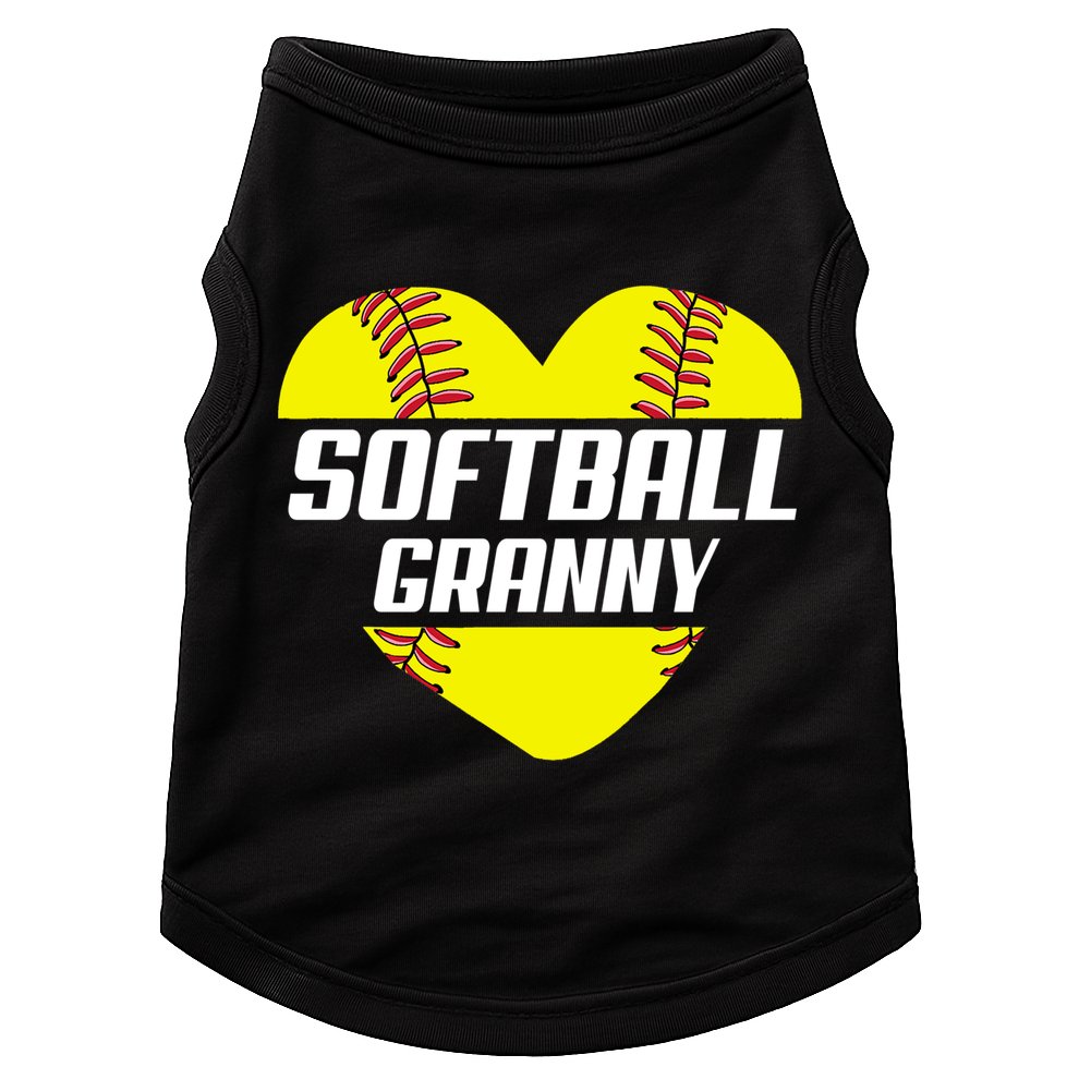 Softball Player Family Funny Gift Softball Granny Heart Gift Doggie Tank