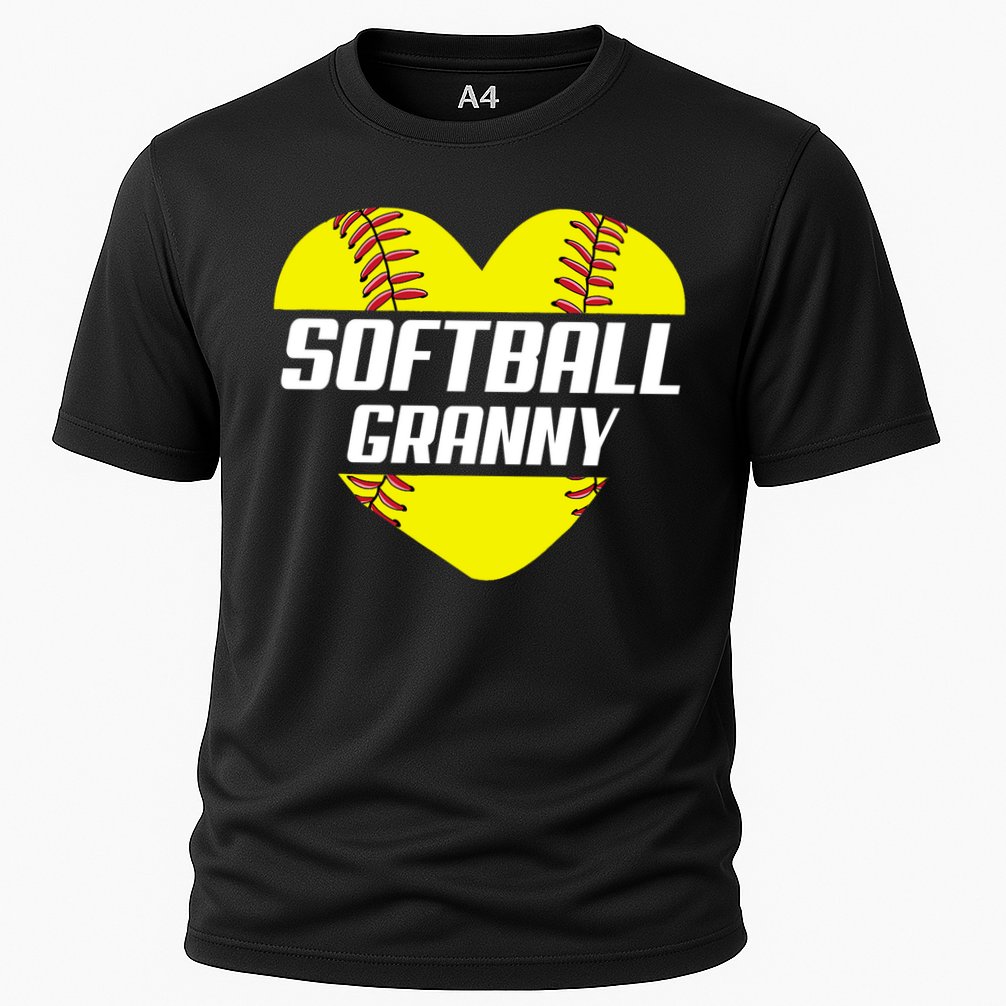 Softball Player Family Funny Gift Softball Granny Heart Gift Cooling Performance Crew T-Shirt