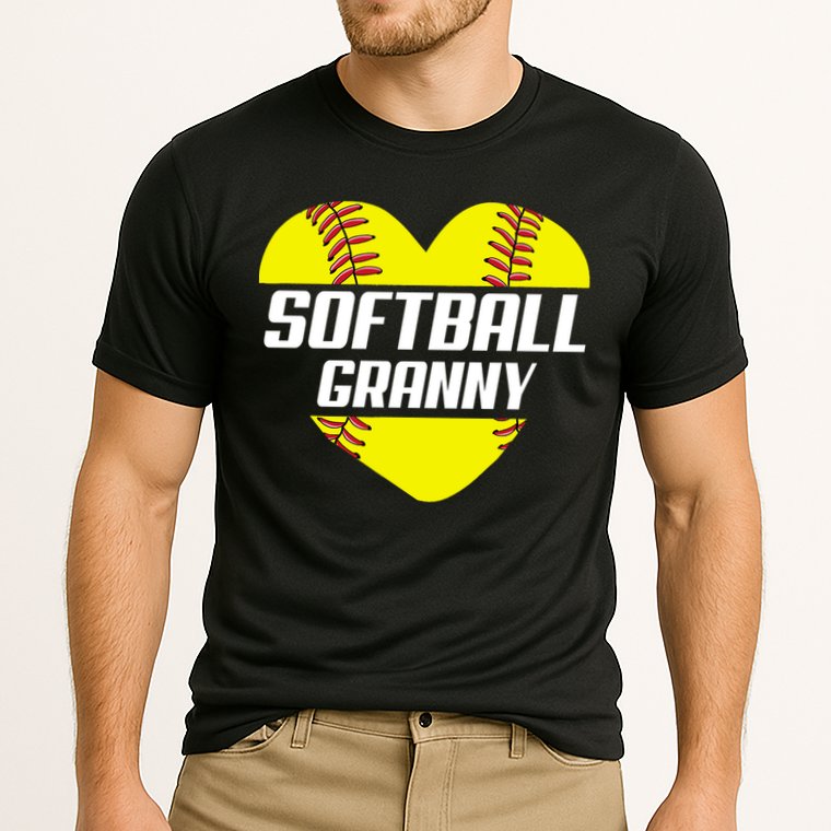 Softball Player Family Funny Gift Softball Granny Heart Gift Cooling Performance Crew T-Shirt